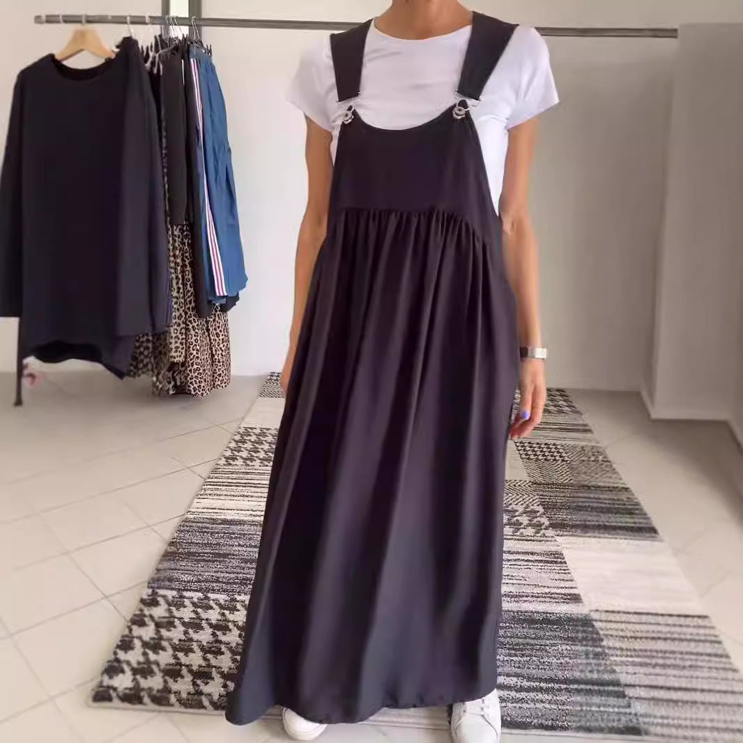 Women's Cotton And Linen Sling Dress