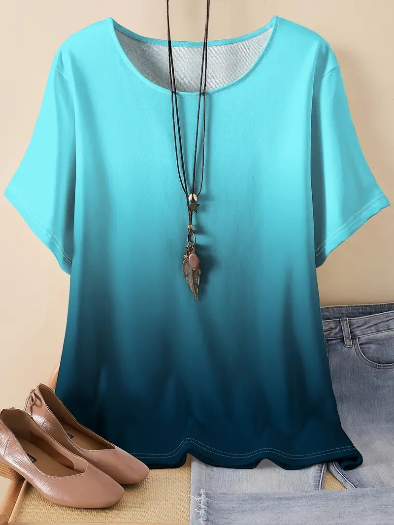 Casual Sports Loose Round Neck Short Sleeve