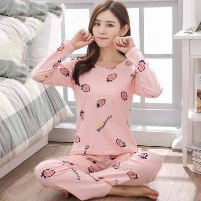 Long sleeve pajamas for women in autumn and winter can be