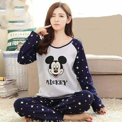 Long sleeve pajamas for women in autumn and winter can be