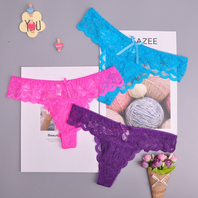Adjusted Cozy Lace Briefs G Thongs Underwear Lingerie For Women