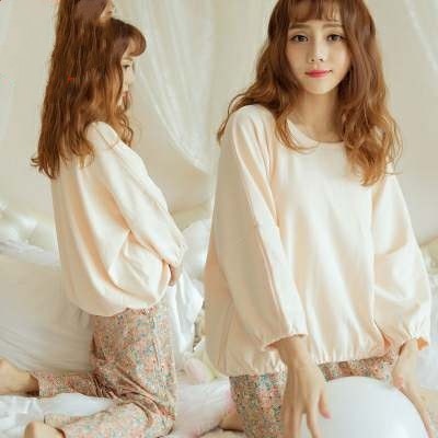Long sleeve pajamas for women in autumn and winter can be