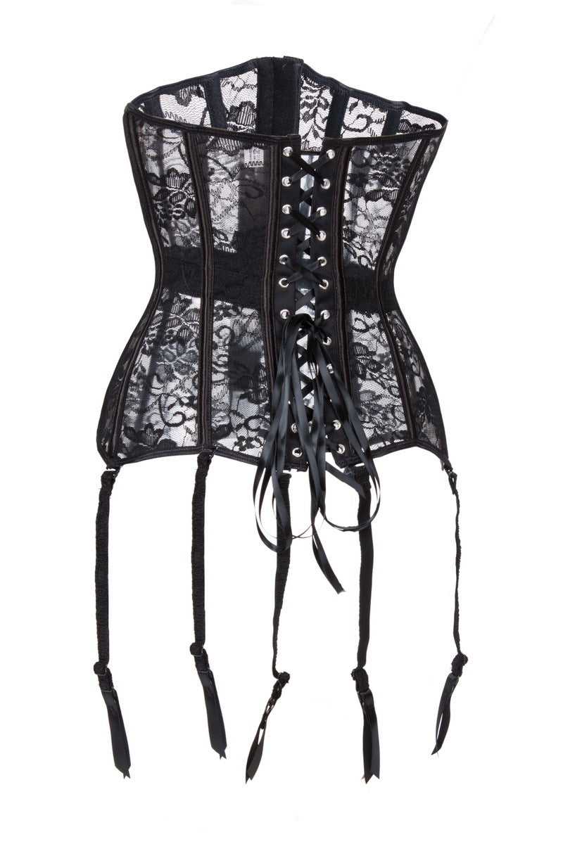 Sexy Lingerie Spot Sexy See-through Mesh Lace Court Corset
