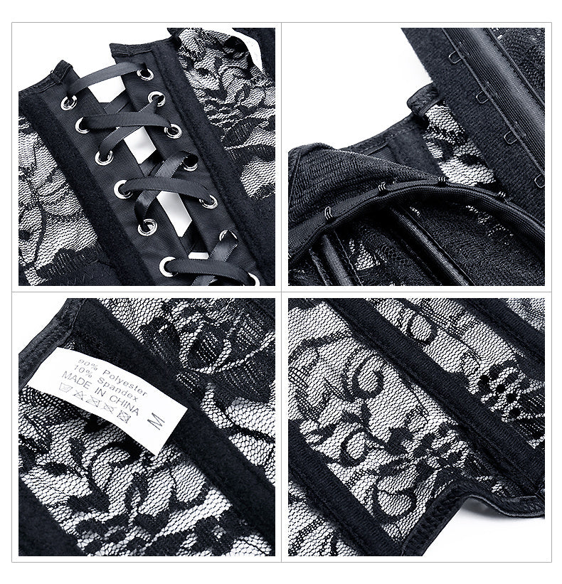 Sexy Lingerie Spot Sexy See-through Mesh Lace Court Corset