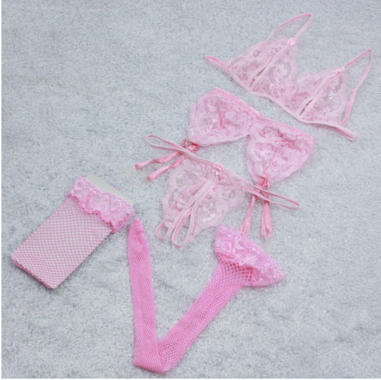 Sexy Three Point Suit Sexy Lace Open File Sexy Lingerie