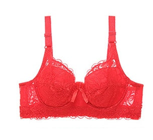 Explosive Thin Cotton Cup, Large Size, Breastfeeding Adjustable Bra, Lace Gathered, Steel Ring, Sexy Lingerie