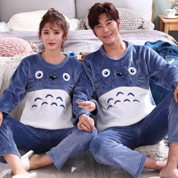 Plus Size Couple Plus Fertilizer Plus 200 Kg Plus Velvet Velvet Pajamas Women