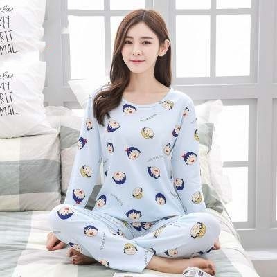 Long sleeve pajamas for women in autumn and winter can be