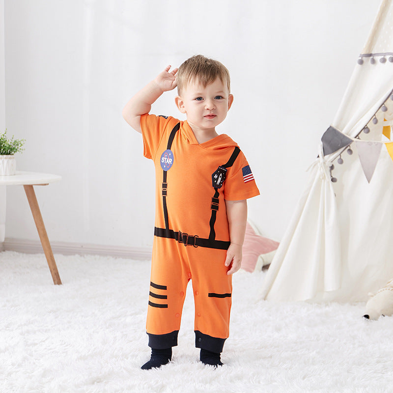 Space Suit Summer Boys' Long-sleeved Jumpsuit Holiday Clothes