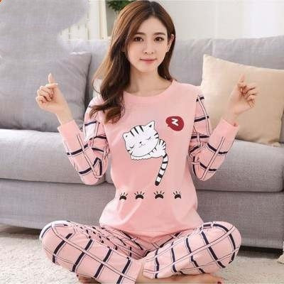 Long sleeve pajamas for women in autumn and winter can be