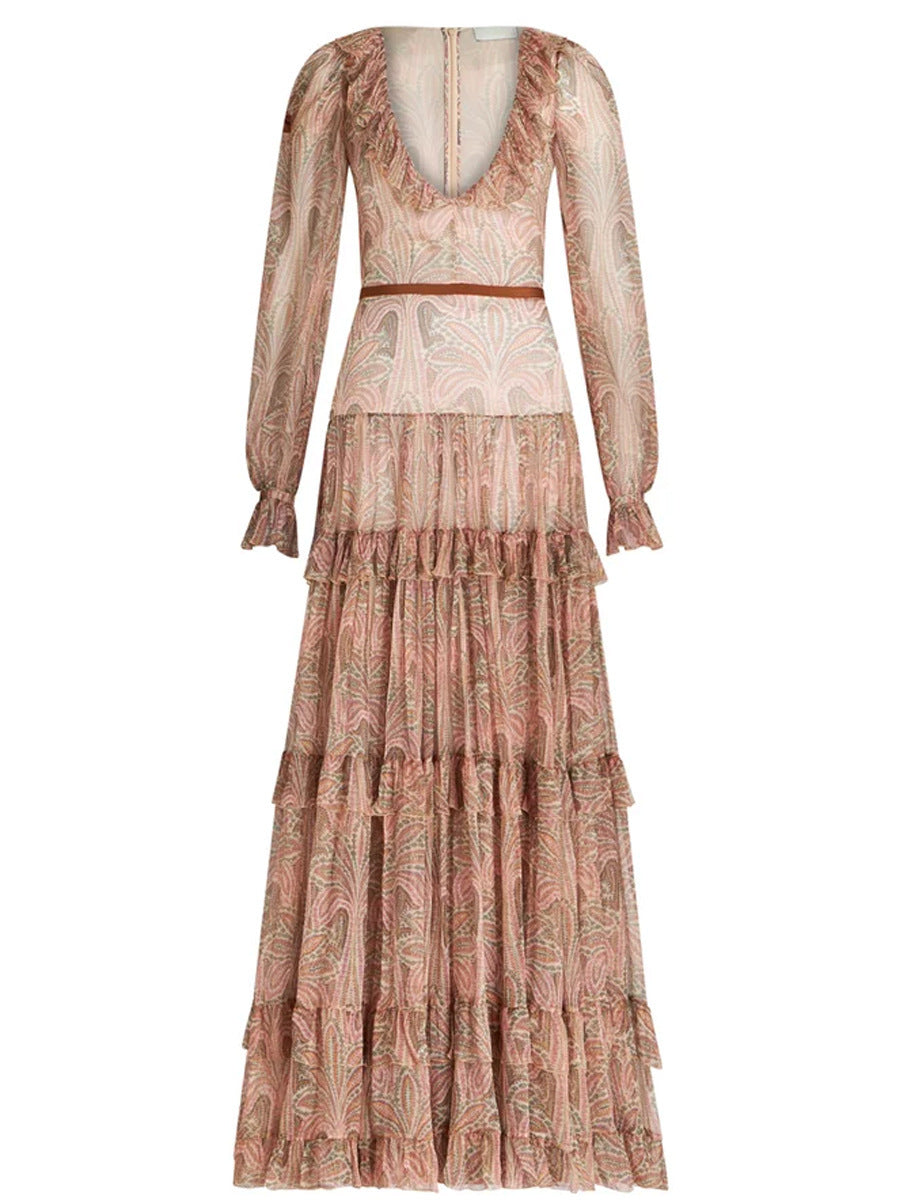 Women's Fashion Personalized Floral Print Dress