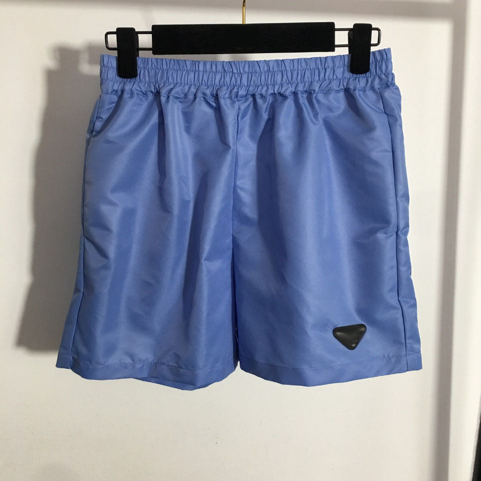 Letter Triangle Label Sling Lingerie Elastic Waist Casual Shorts