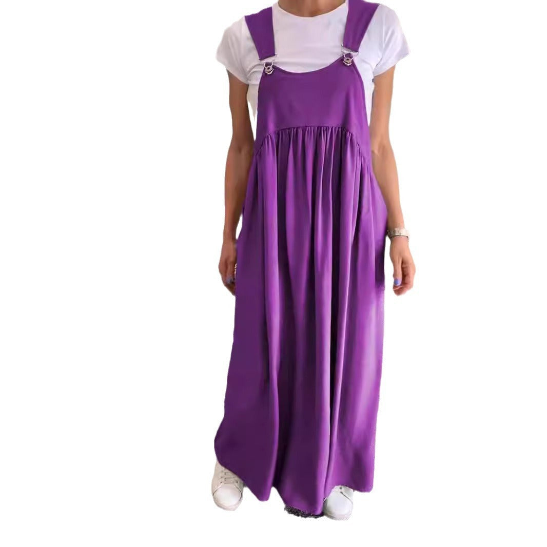 Women's Cotton And Linen Sling Dress