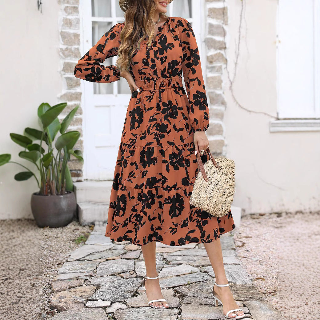 Women's Elegant Bohemian Printed Dress