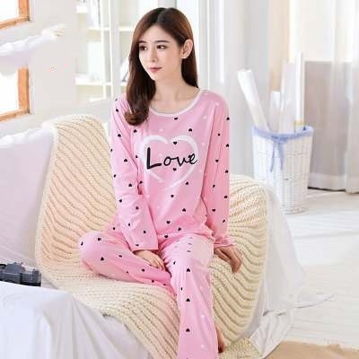 Long sleeve pajamas for women in autumn and winter can be