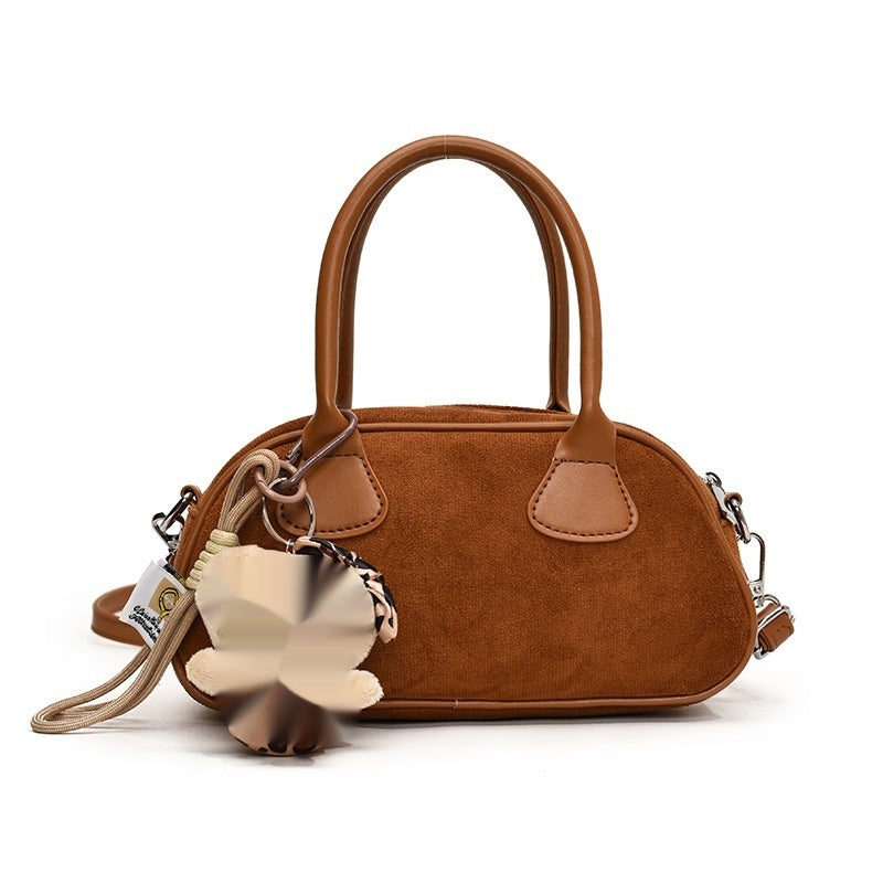 Hand-carrying Retro Frosted Bowling Bag Women