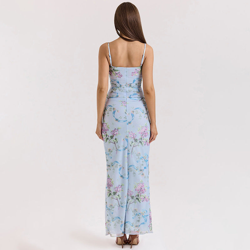 Sling Slim Waist Lace Dress