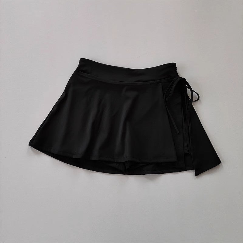 Women's Fashion Sports Side Slit Lace-up Culottes