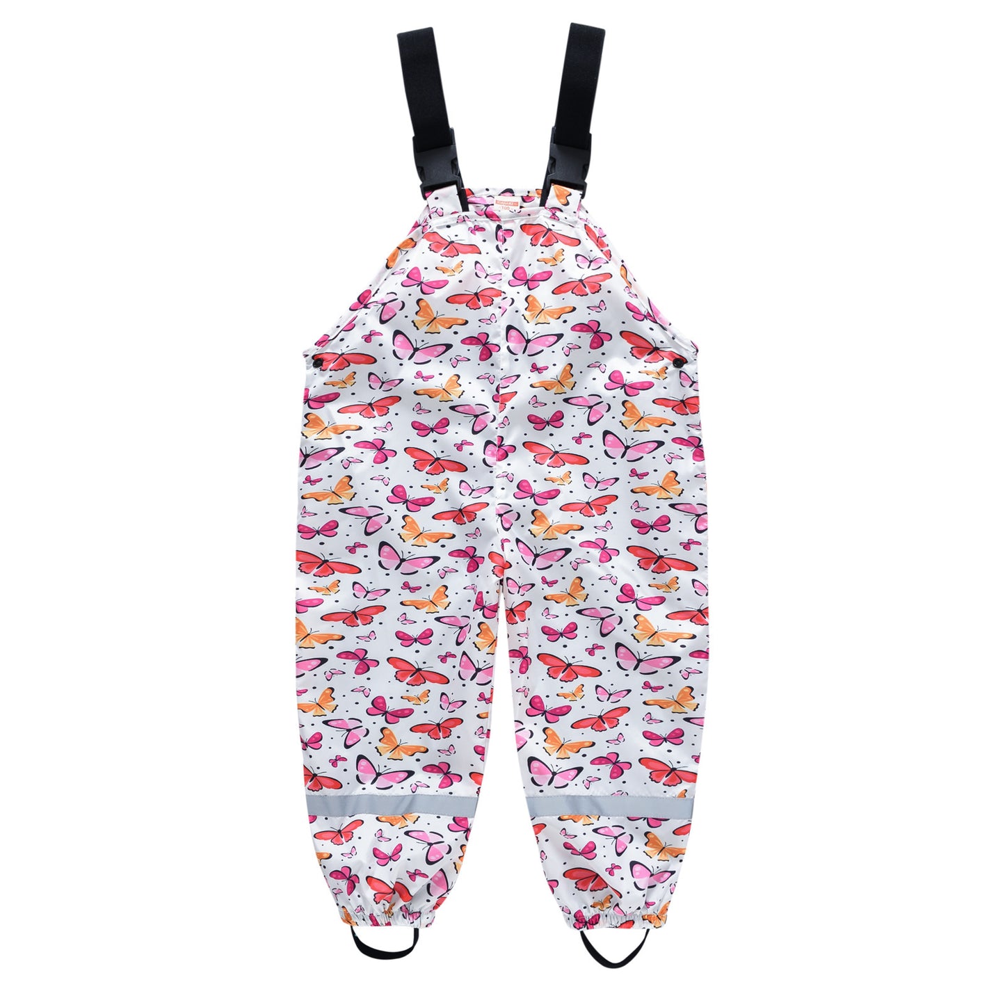 Boys And Girls Printed Strap Adjustable Casual Bib Pants