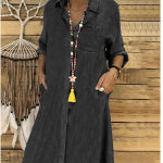 Women's Denim One-piece Dress Solid Color Casual Skirt