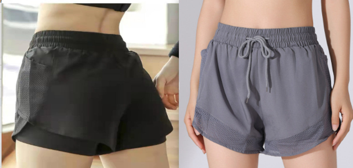 Fake Two-piece Quick-drying Loose Running Shorts Women's Anti-exposure