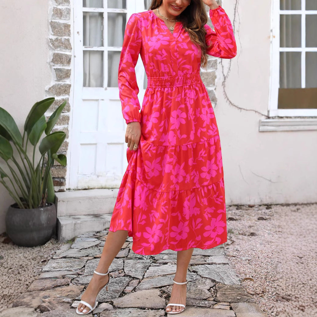 Women's Elegant Bohemian Printed Dress