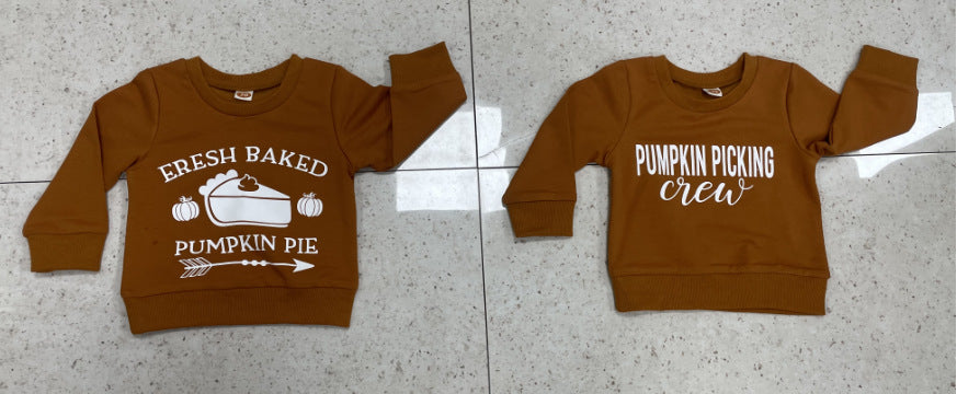 Letter Floral Print Long Sleeve Pullover Set