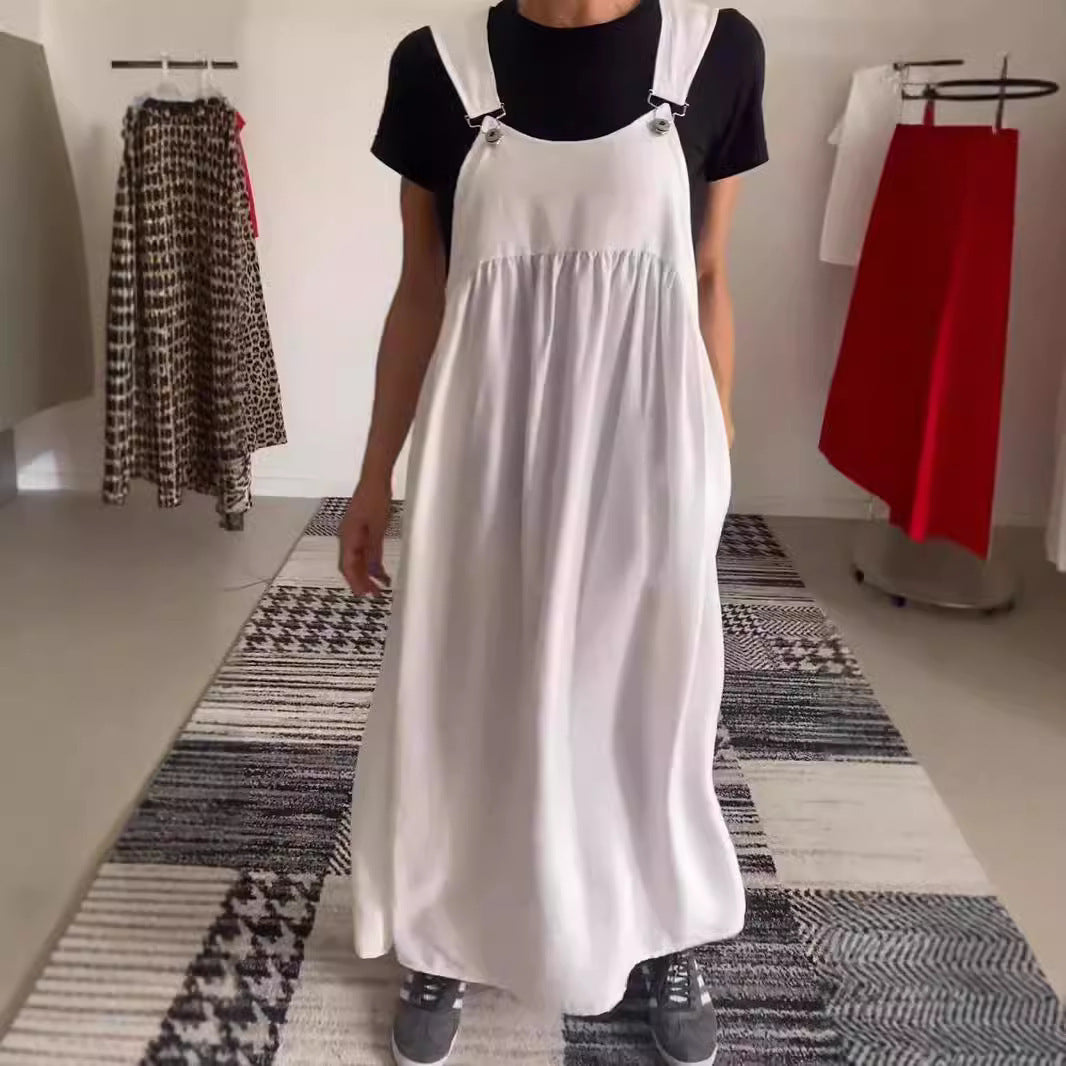 Women's Cotton And Linen Sling Dress
