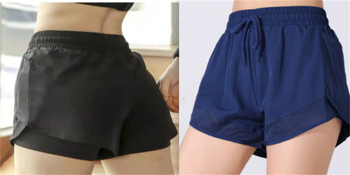 Fake Two-piece Quick-drying Loose Running Shorts Women's Anti-exposure