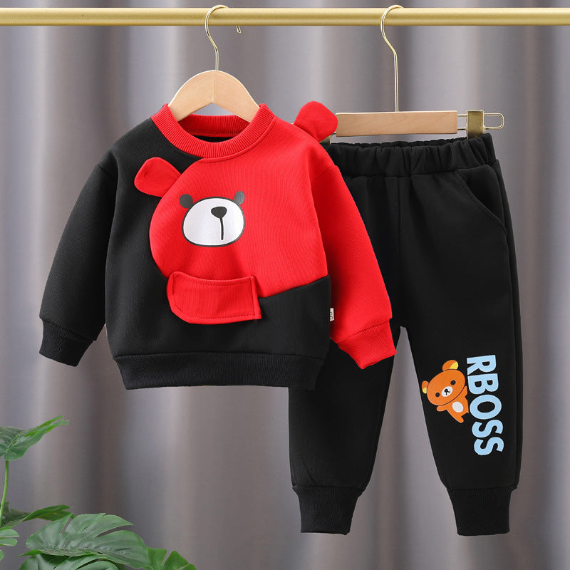 Children's Cartoon Suit Casual Sweater