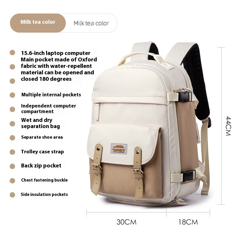 Travel Computer Backpack Women's Short-distance Lightweight Travel Schoolbag