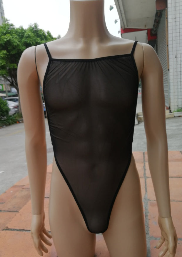 Sexy T-shirt men's transparent erotic lingerie