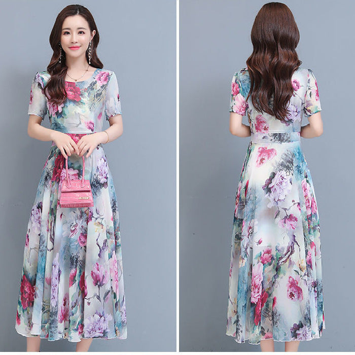 Elegant Floral Fashion Dress Women's Summer Fashion