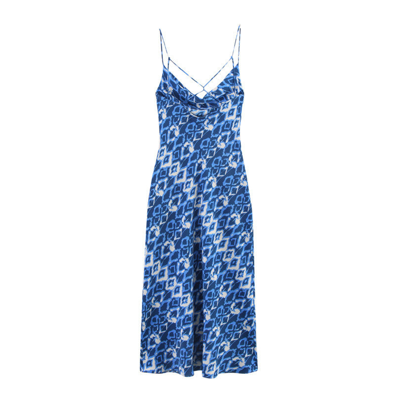 Corrugated Printed Underwear Midi Skirt Dress
