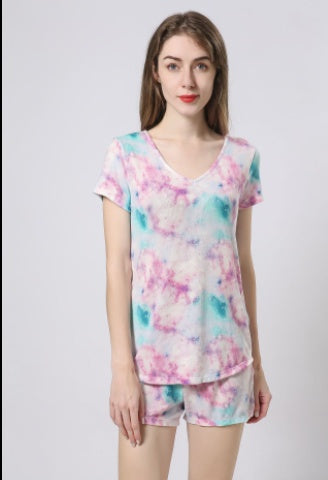 Women's Pajamas Short-sleeved Shorts Suit European And American Home Wear Women