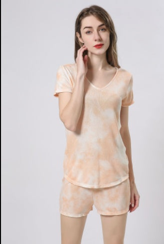 Women's Pajamas Short-sleeved Shorts Suit European And American Home Wear Women