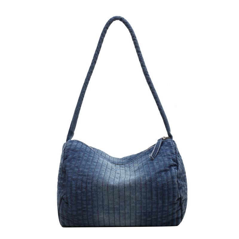 Women's Washed Denim Fashion Large Capacity Shoulder Bag