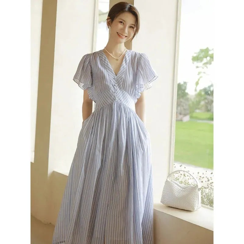 Women's Tea Break French Platycodon Grandiflorum Retro Dress