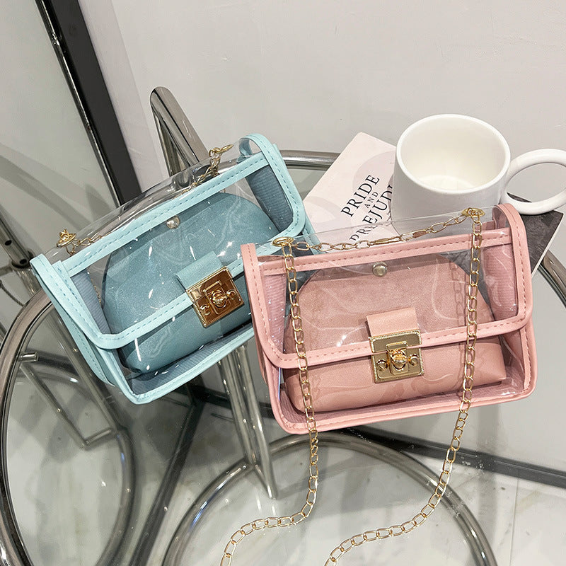 Summer Shoulder Messenger Bag Transparent