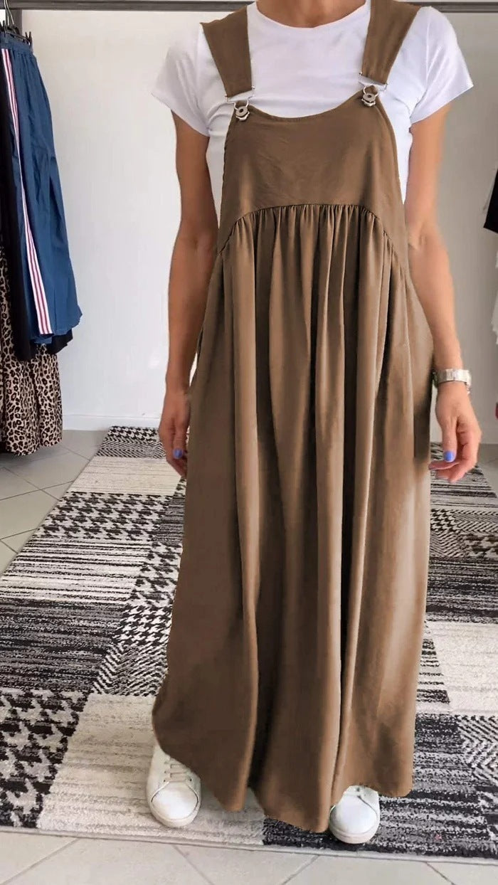Women's Cotton And Linen Sling Dress
