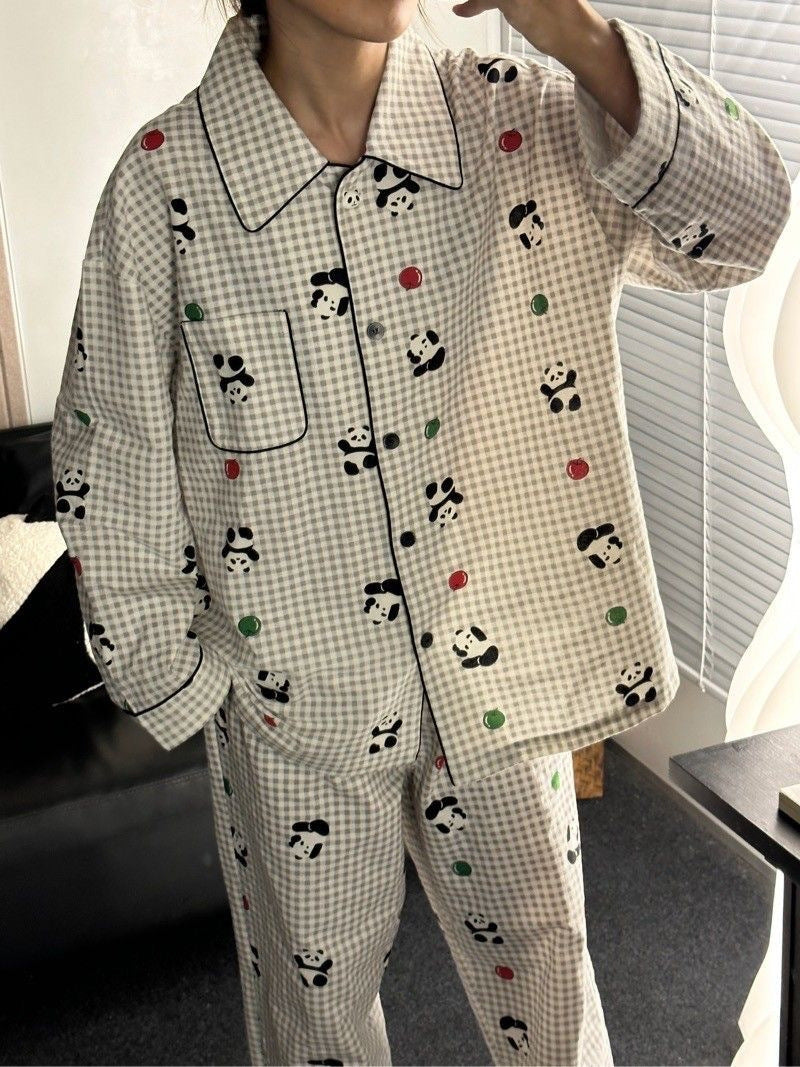 Japanese Sweet Cartoon Long Sleeved Pajamas For Women
