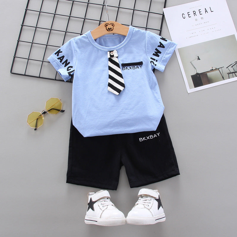 Two-piece short sleeve T-shirt