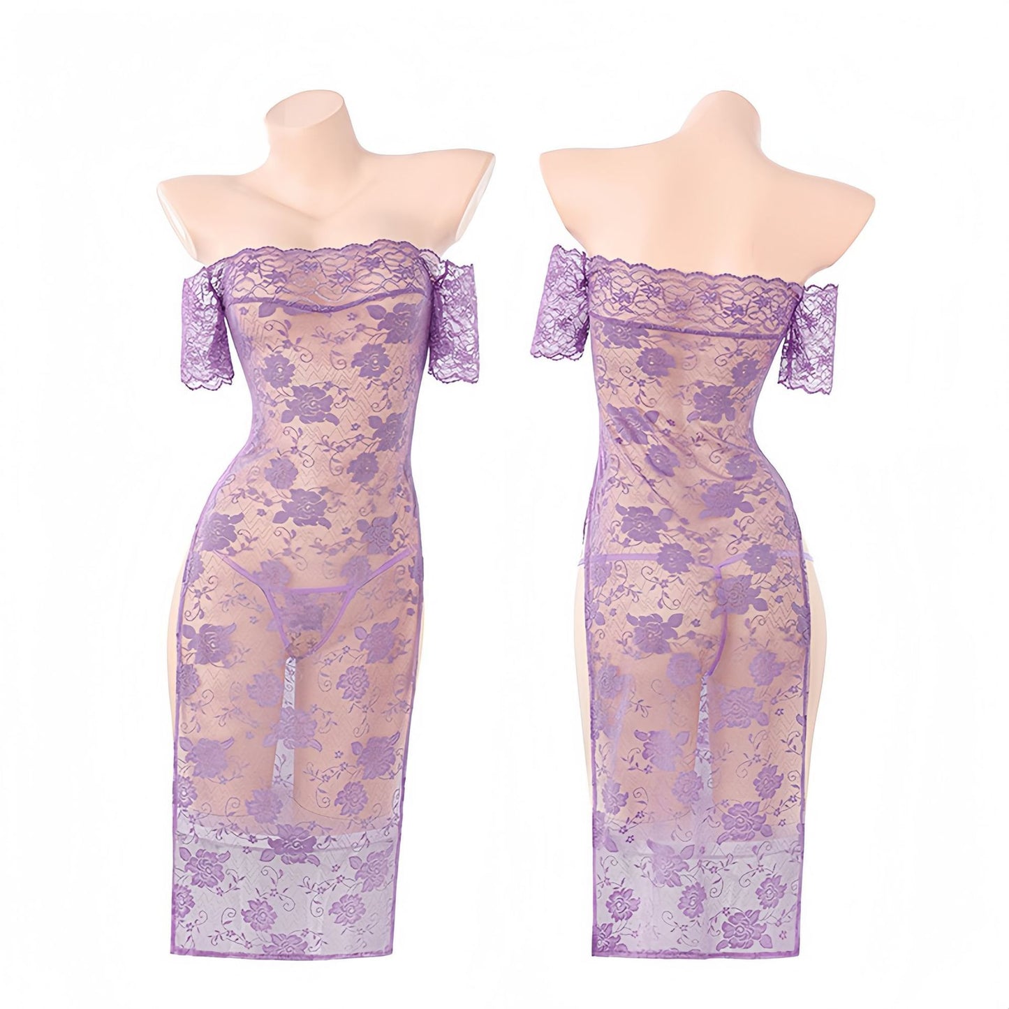 Off-neck See-through Cheongsam Sexy Lingerie Women's Sexy