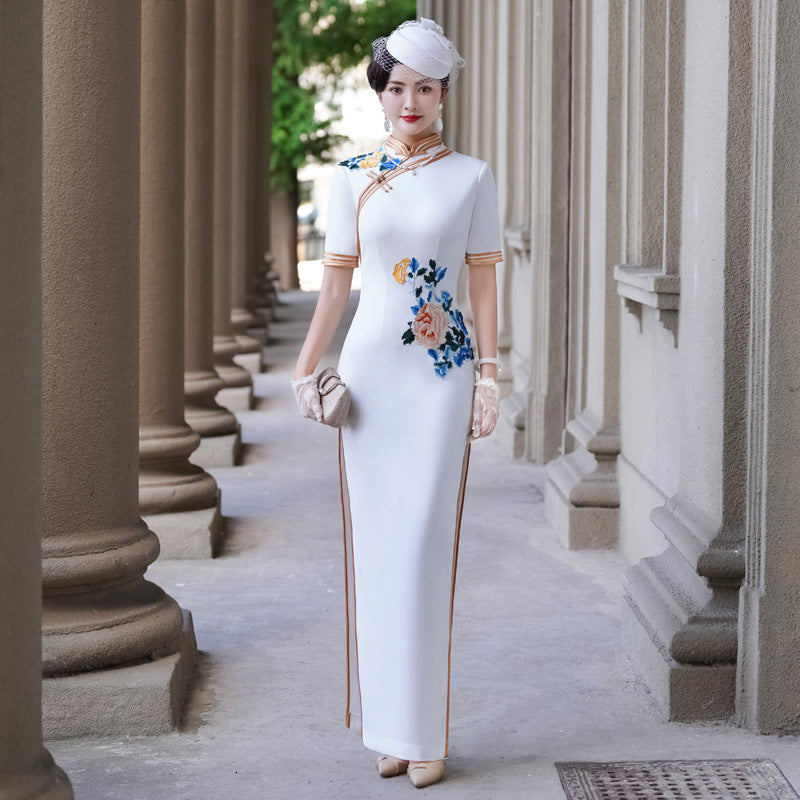 Chinese Retro Improved Cheongsam Lengthened
