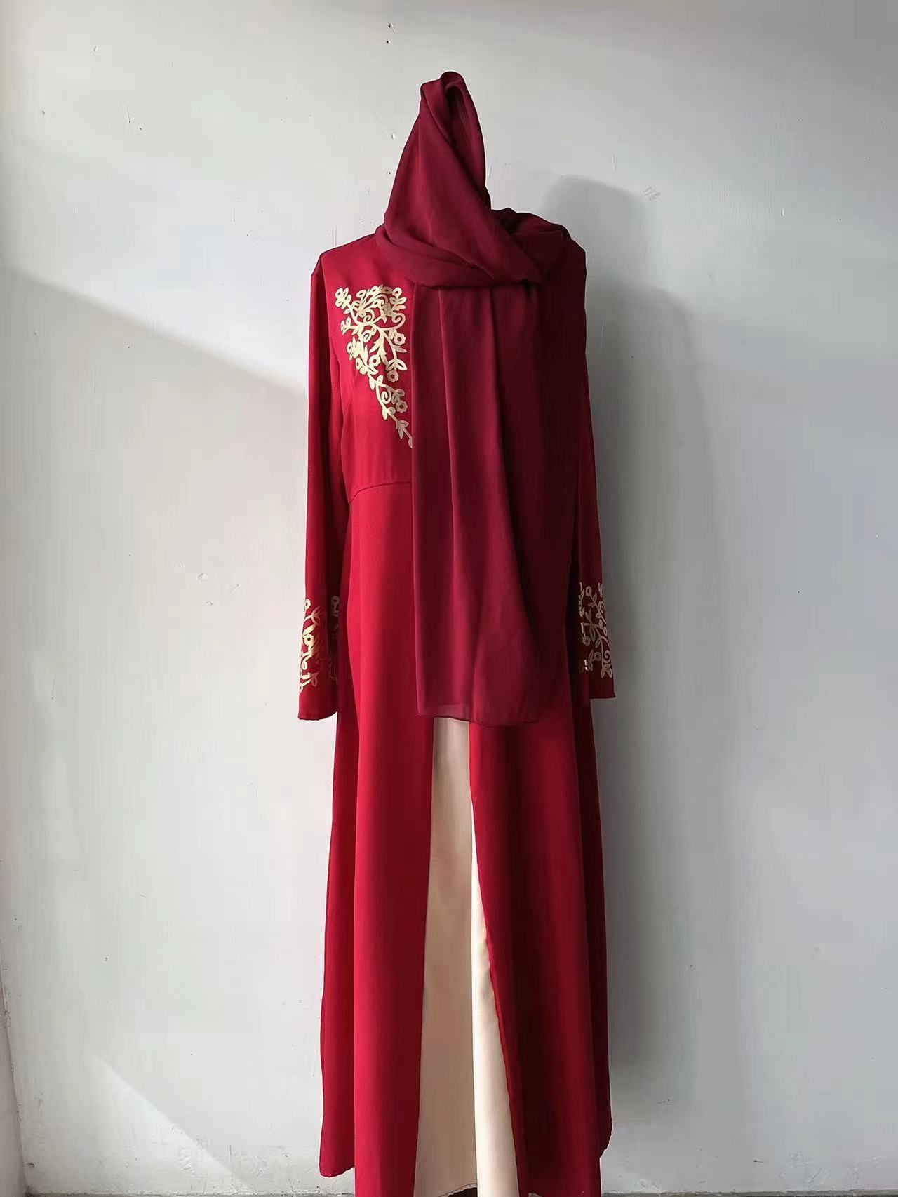 Contrast Color Slim Fit Temperament Long Dress Gilding Stitching