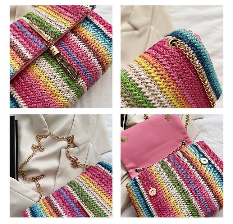 Women's Simple Fashion Rainbow Shoulder Bag