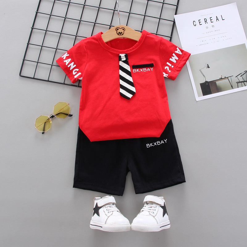 Two-piece short sleeve T-shirt