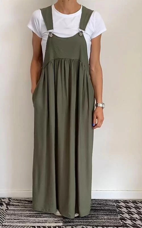 Women's Cotton And Linen Sling Dress