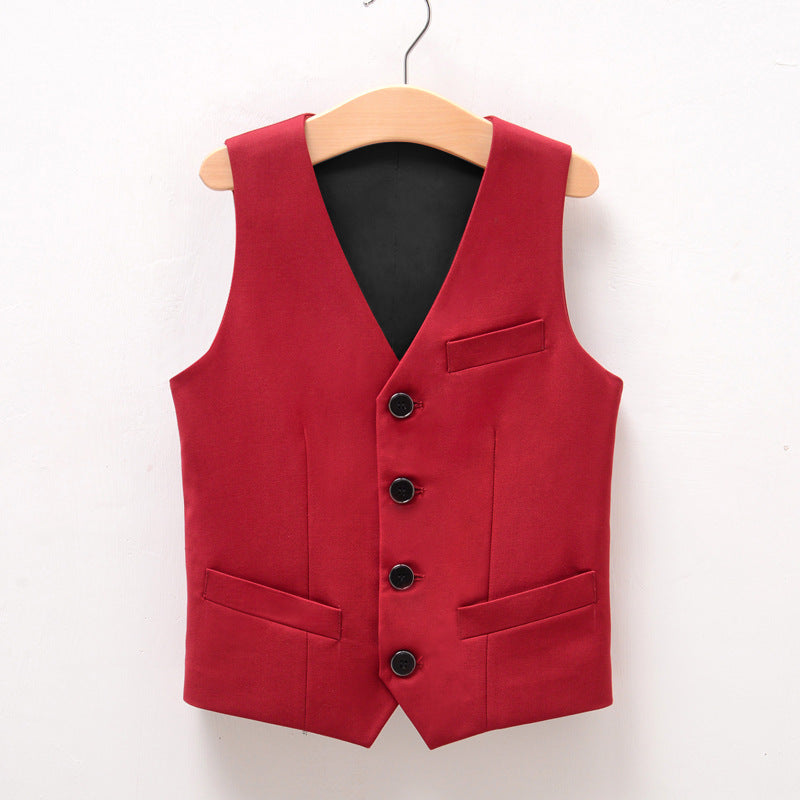 Children's Black Waistcoat Little Boy Performance And Show Clothing