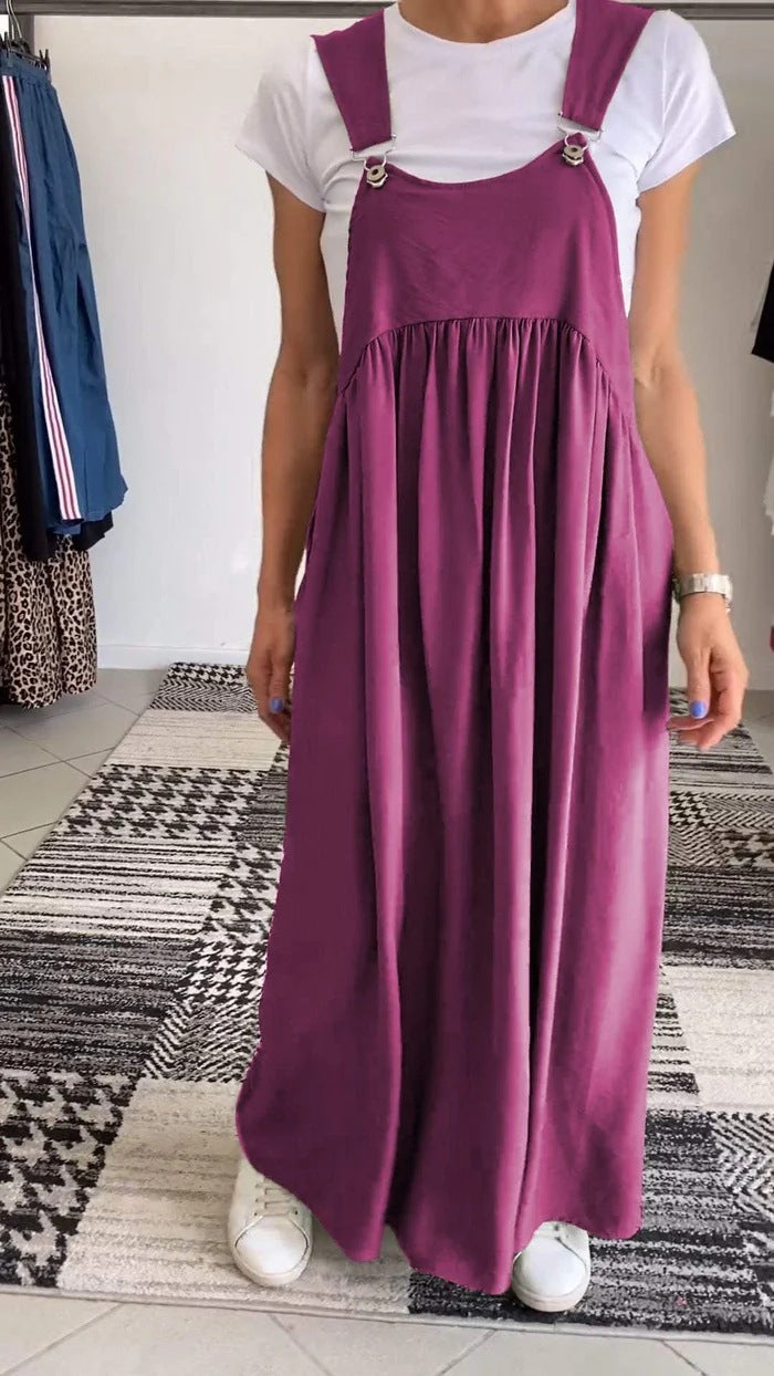Women's Cotton And Linen Sling Dress